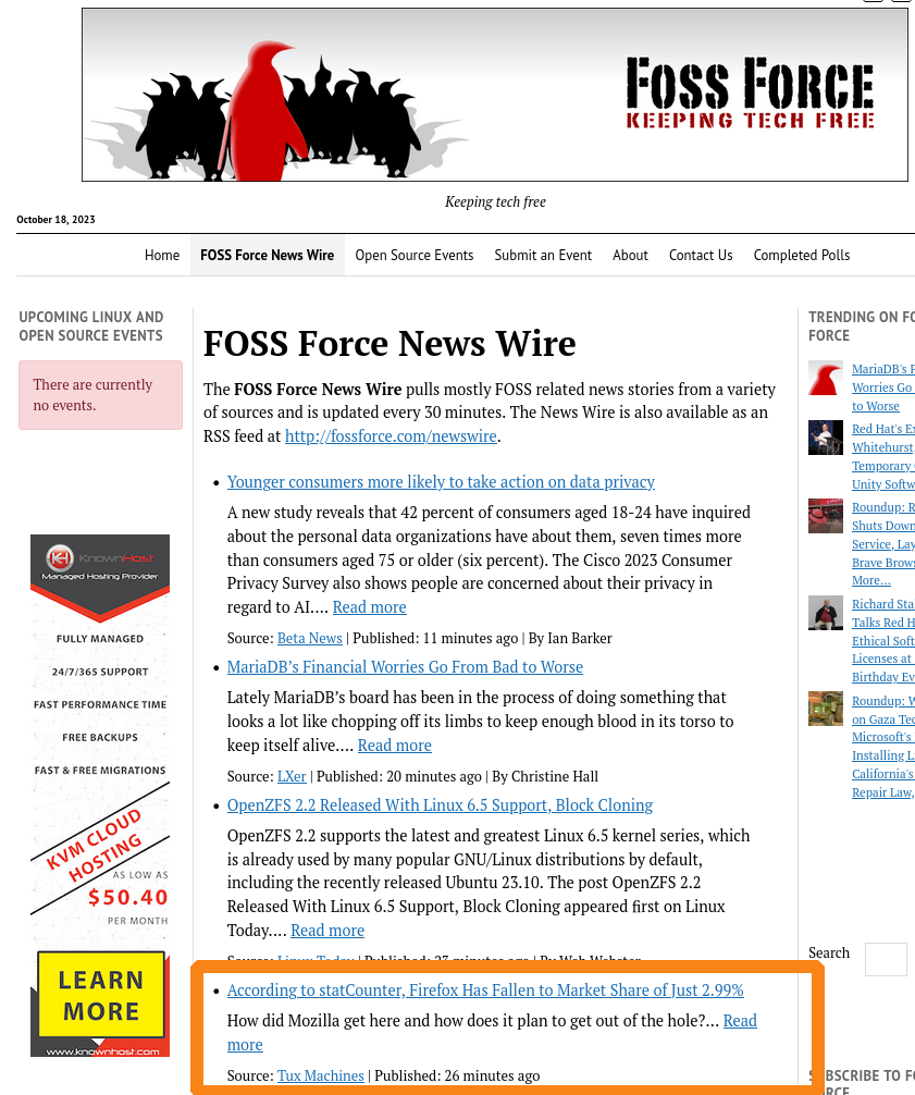 FOSS Force News Wire