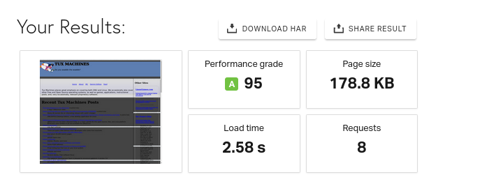 tuxmachines.org speeds