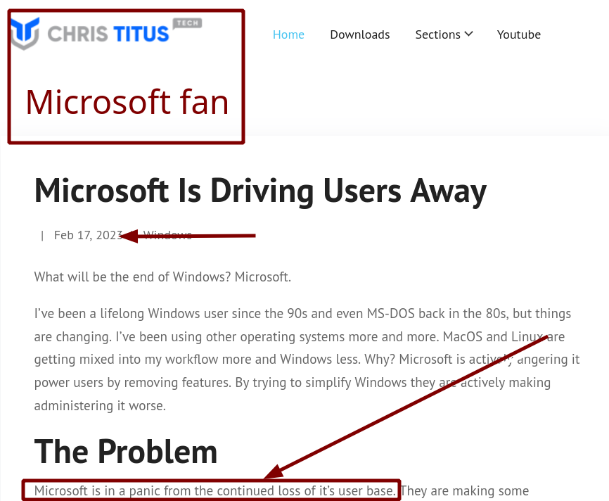 What will be the end of Windows? Microsoft.