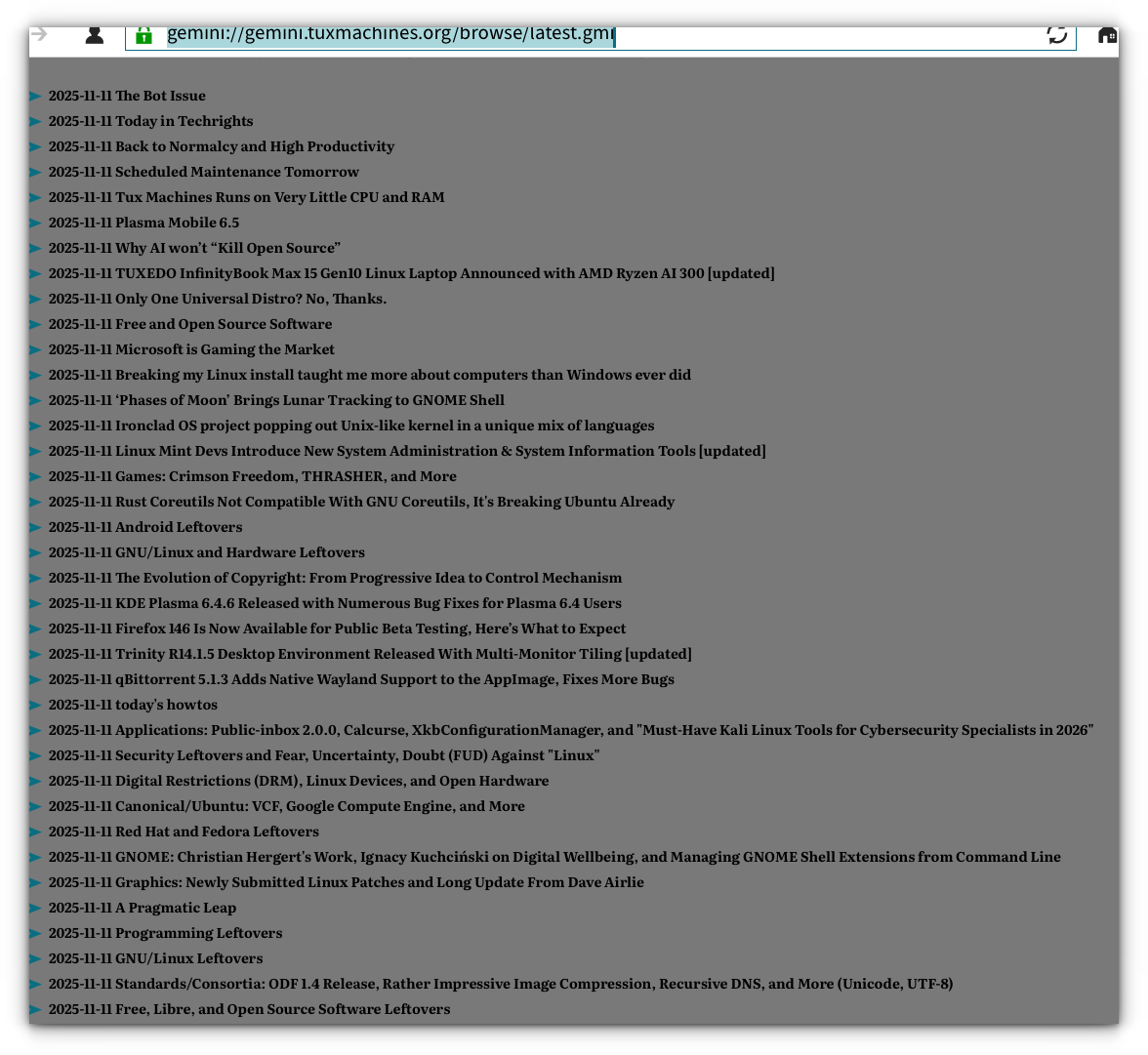 This capsule's latest