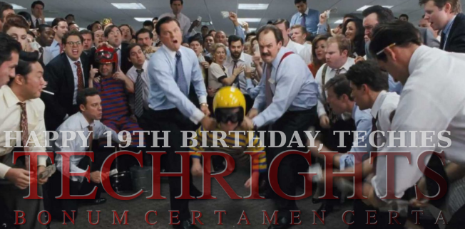 The wolf of wall street office party: happy 19th birthday, techies
