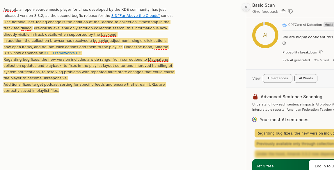 Linuxiac: Amarok, an open-source music player for Linux developed by the KDE community, has just released version 3.3.2, as the second bugfix release for the 3.3 “Far Above the Clouds” series.