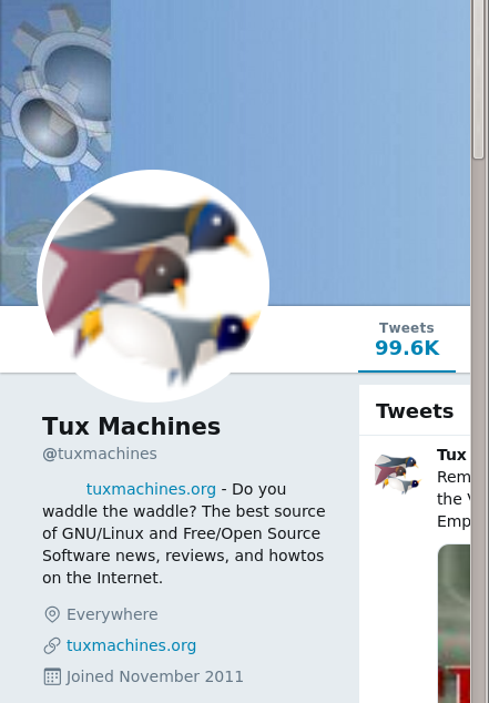 @tuxmachines in Twitter