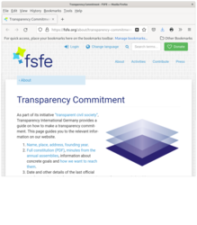 FSFE publishes a transparency commitment