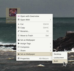 setting wallpapers from the context menu