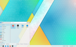 The Plasma desktop and application menu