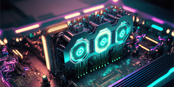 high performance graphics card with cyberpunk coolers