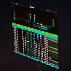 computer screen running htop