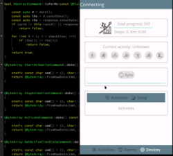 Application in connecting state