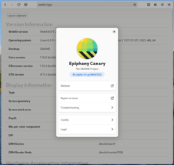 Epiphany Canary GTK4