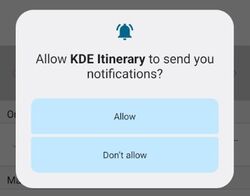 android notification permission request