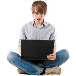 nerd laptop teen