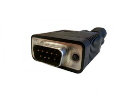 Serial Port Connector: Closeup on a serial port connector