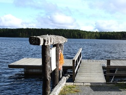At the dock in Finland directly on the lake