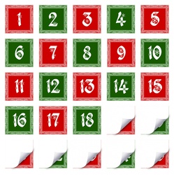 2 dimnensional craft ready advent calendar for holiday countdown to Christmas. 