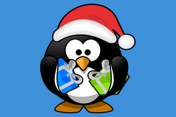 A holiday penguin