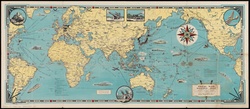 Invasion and total war victory maps with decorations, illustrations and military and naval insignia 1943