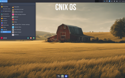 CNIX OS 231204 -- Browsing the application menu