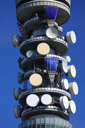 Antennas on BT telecom tower in London