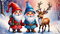 Christmas Gnome Reindeer Winter