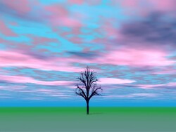 3d Barren Tree Landscape