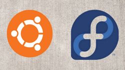 ubuntu and fedora logos