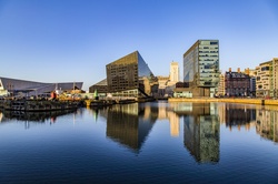 View of Liverpool, UK waterfront