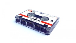 Micro cassette on a white background