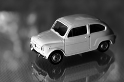 Old diecast metal toy car FIAT 500