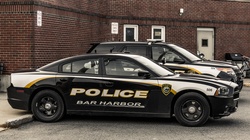Black and white Police cars