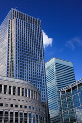 Modern skyscrapers in London