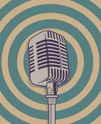 Vintage Microphone Retro Circles