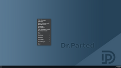 Dr.Parted Live 24.03 -- Exploring the application menu