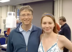 Bill Gates pictured with Mila Antonova in 2010