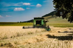 Grain harvesting combine, Agriculture