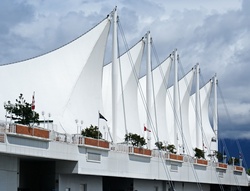 Canada Place Convention Center in Vancouver BC, the city of sails on Canada west coast.