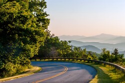 Early morning mountain road