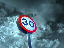 Speed-limit-sign-town