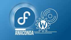 Fedora, Anaconda, and Wayland logos