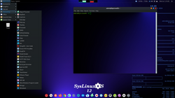 SysLinuxOS 12.4 browsing the application menu