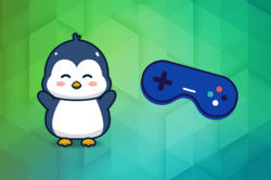 tux and game console
