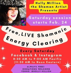 A post from Holly Millionâs Facebook page offering free energy clearings