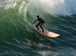 Shot on the north side of Huntington Beach Pier, Huntington Beach, CA, on 31 Dec 2007