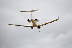 Jet aircraft on final approach to Tullamarine Melbourne Australia