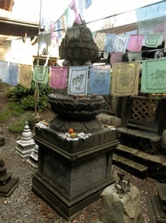 A monument inside a temple, in Animal Kingdom