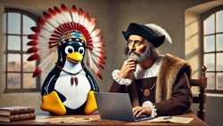 penguin and Christopher Columbus