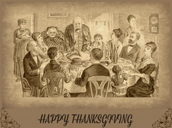 Vintage poster for Thanksgiving