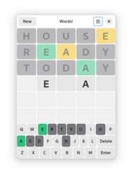 Words-a game interface