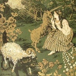 A lady with rams