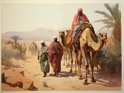 The Tuaregs arrive at a lush oasis, finding respite and renewal after their long journey.